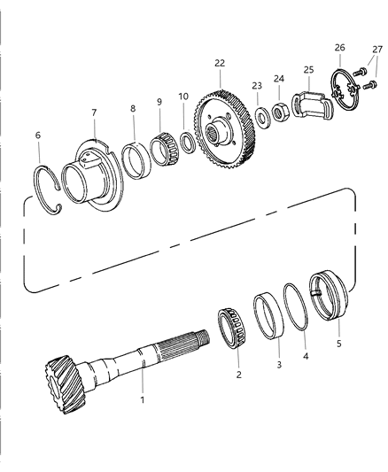 1997 Dodge Grand Caravan Shaft - Transfer Diagram 1