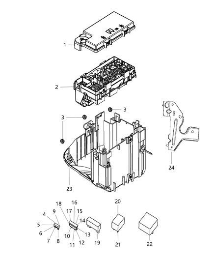 2014 Jeep Grand Cherokee Power Distribution Center Diagram 2