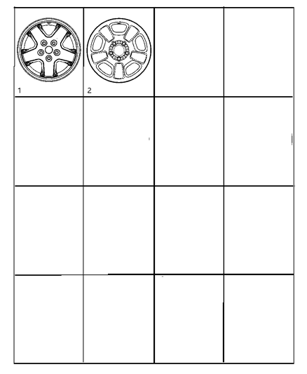 2002 Jeep Liberty Wheels & Hardware Diagram