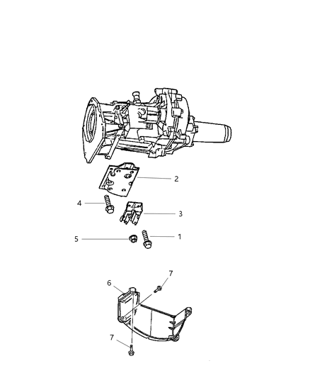 2002 Dodge Dakota Engine Mounting, Rear Diagram 5