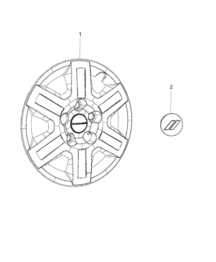 2019 Dodge Journey Wheel Covers & Center Caps Diagram