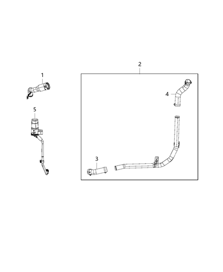 2018 Jeep Wrangler Hose-Fuel Filler Diagram for 68297728AB