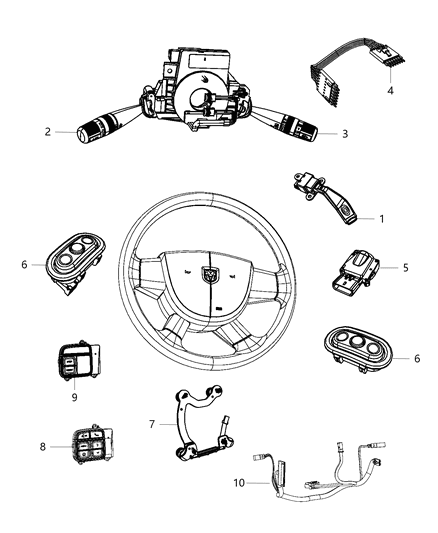 2011 Dodge Avenger Switch-Multifunction Diagram for 68024198AD