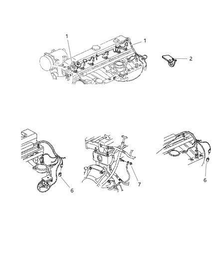 2002 Jeep Wrangler Wiring - Engine & Related Parts Diagram