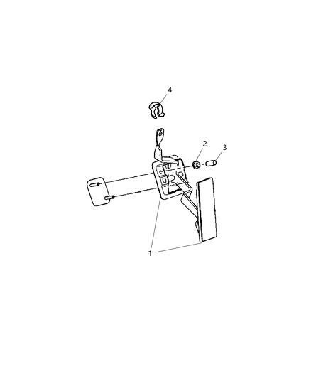 2009 Chrysler PT Cruiser Accelerator Pedal & Related Diagram