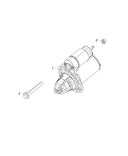2020 Ram 1500 Classic Starter & Related Parts Diagram 1