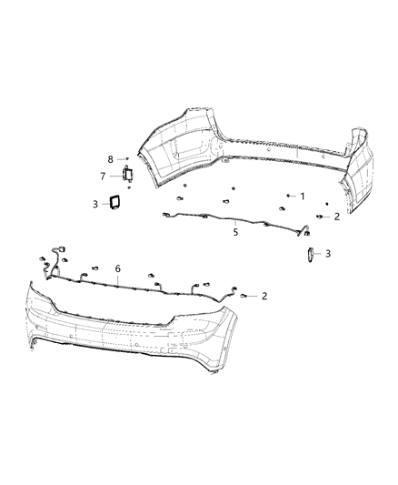 2018 Dodge Durango Wiring-Front FASCIA Diagram for 68311370AA