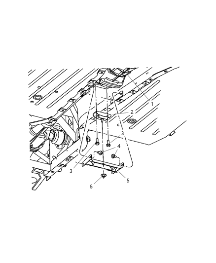 2005 Dodge Viper Engine Mounting - Transmission Diagram