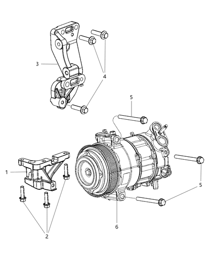 2012 Dodge Dart Bracket-A/C Compressor Diagram for 4627309AB