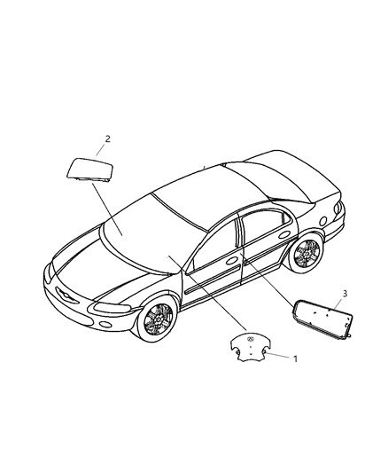 2009 Dodge Avenger Driver Air Bag Diagram for 1EB31ZJ8AE