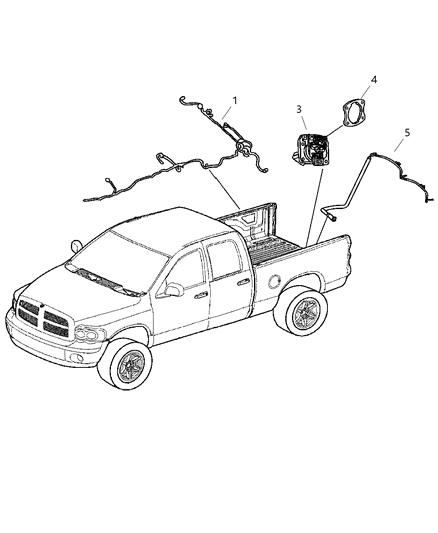 2007 Dodge Ram 3500 Pickup Wiring Body, Rear Diagram