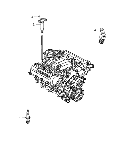 2015 Dodge Durango Spark Plugs & Ignition Coil Diagram 1