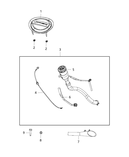 2014 Dodge Viper Tube-Fuel Filler Diagram for 5181503AF