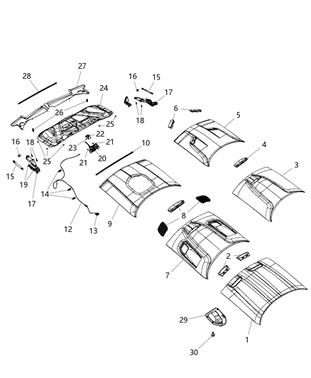 2019 Dodge Challenger Anti SQUEAK Diagram for 68067051AC