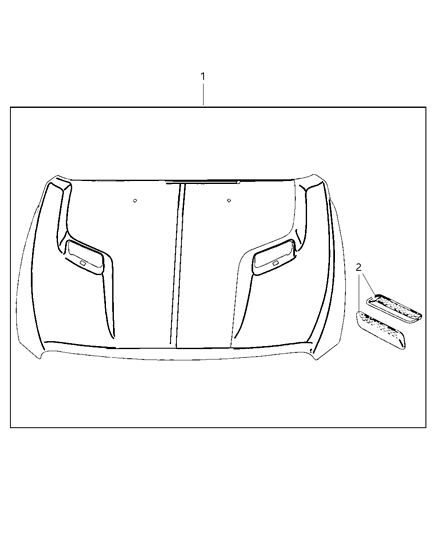 2013 Ram 1500 Hood-Vehicle Diagram for 82211065AE