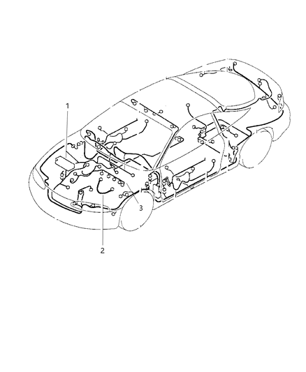 1997 Chrysler Sebring Coupe Wiring - Engine & Related Parts Diagram
