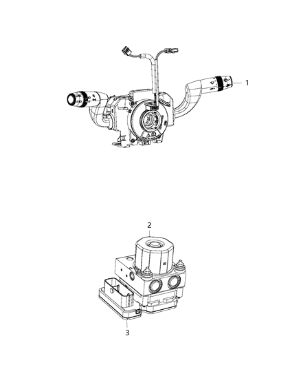 2014 Ram ProMaster 1500 Modules, Brake, Suspension & Steering Diagram