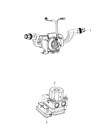 2014 Ram ProMaster 3500 Modules, Brake, Suspension & Steering Diagram