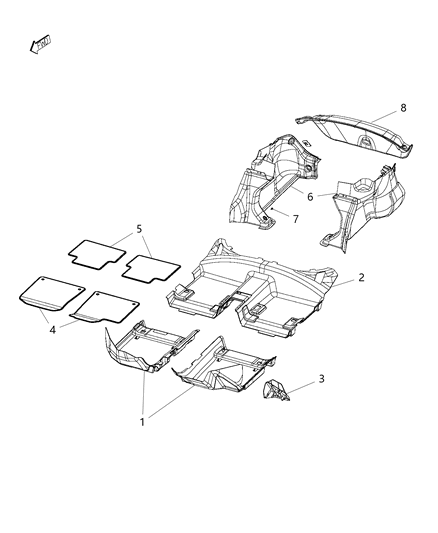 2016 Chrysler 200 Carpet, Complete Diagram