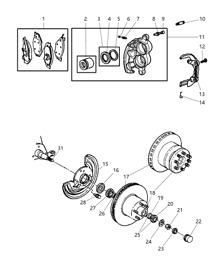 2003 Dodge Ram Van Combo Pkg-Rear Brake Diagram for BHKH5691