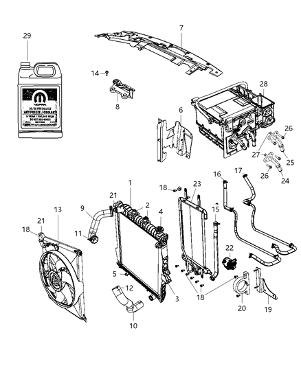 2009 Chrysler Aspen Bracket-Auxiliary COOLANT Pump Diagram for 68042403AA