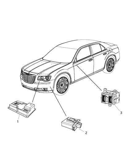 2012 Chrysler 300 Module-HEADLAMP LEVELING Diagram for 57010712AD