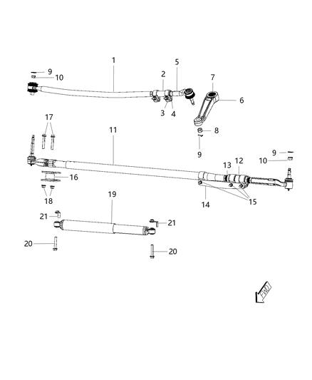 2020 Ram 4500 Clamp-Tube Retaining Diagram for 68298211AA