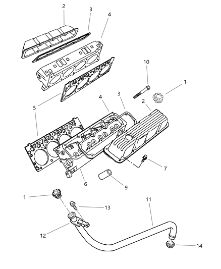 1997 Dodge Ram Wagon Cylinder Head Diagram 2