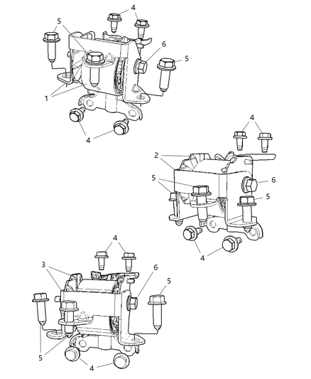 2007 Dodge Caliber INSULATOR-Engine Mount Diagram for 5105667AC