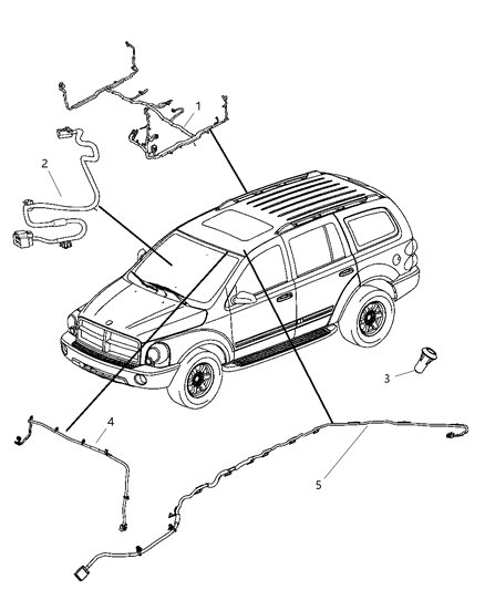 2009 Dodge Durango Wiring-Body Diagram for 68039831AA