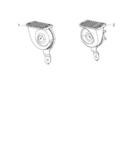 2020 Jeep Grand Cherokee Horn Diagram for 68386910AA