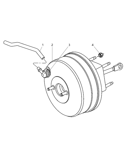 2008 Dodge Dakota Booster, Vacuum Power Brake Diagram