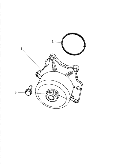 2009 Dodge Viper Water Pump & Related Parts Diagram