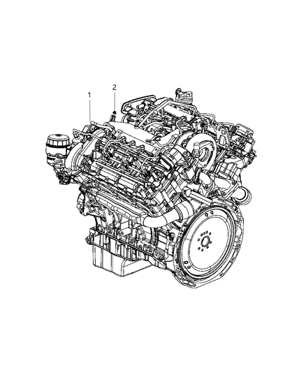 2007 Jeep Grand Cherokee Engine Assembly & Identification & Service Diagram 1