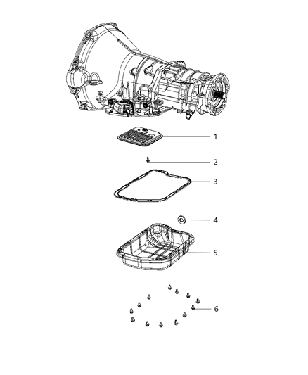2009 Dodge Ram 3500 Pickup Oil Pan , Cover And Related Parts Diagram 1