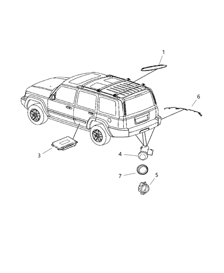 2007 Jeep Commander Harness-Rear FASCIA Diagram for 5183502AA