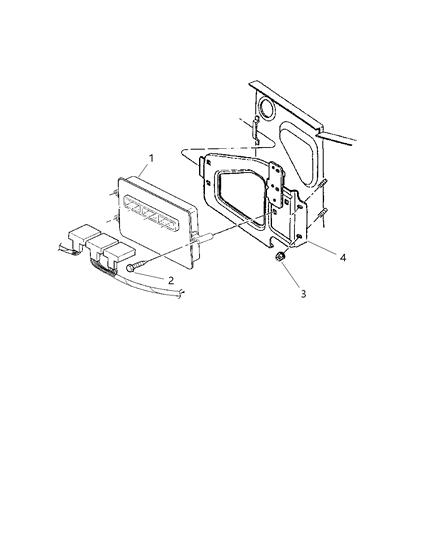 1999 Dodge Ram 1500 Powertrain Control Module Diagram for 56040061AA