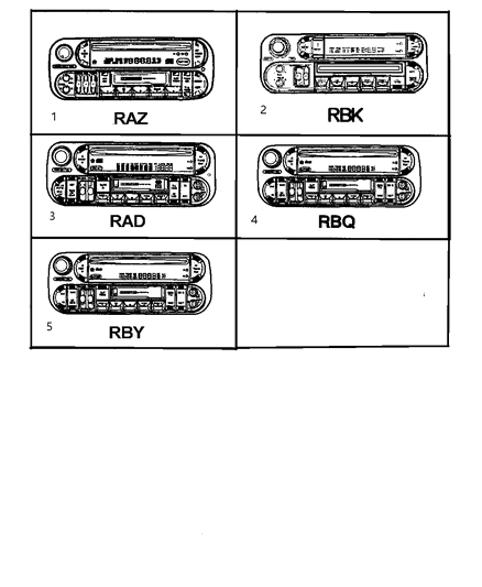 2003 Chrysler PT Cruiser Radio-AM/FM/CASSETTE With Cd Diagram for 5064384AD