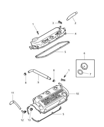 1998 Chrysler Sebring Coupe Crankcase Ventilation Diagram 2