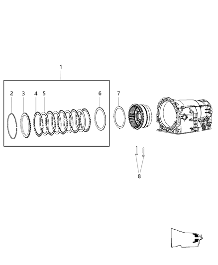 2008 Jeep Commander B2 Clutch Assembly Diagram 1