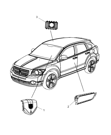 2012 Dodge Caliber Air Bags Front Diagram