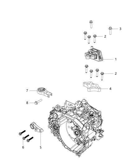 2015 Jeep Renegade DAMPER-Engine Mount Diagram for 68247580AA