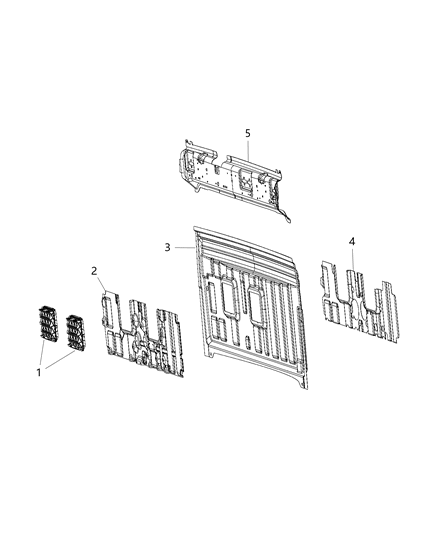 2019 Ram 1500 Panel-Cab Back Diagram for 68277035AB