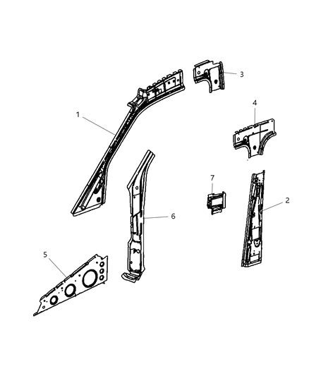 2008 Dodge Sprinter 3500 Front Aperture Panel Diagram 1