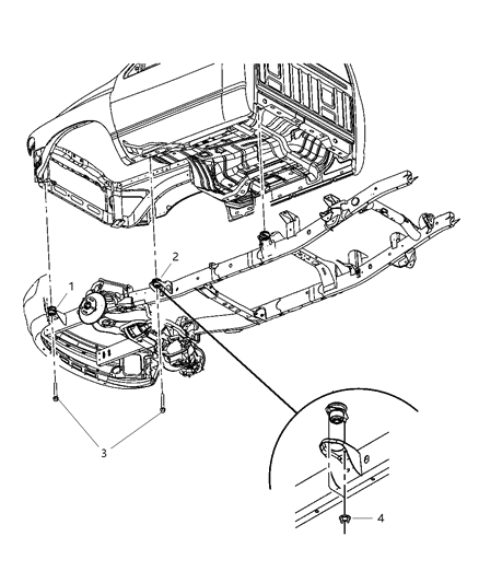 2008 Dodge Ram 1500 Body Hold Down Diagram 2