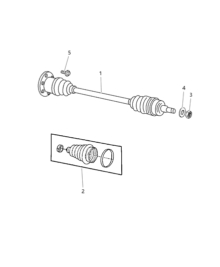 2000 Dodge Grand Caravan Shaft - Rear Axle Diagram