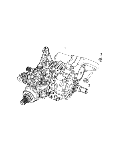 2019 Jeep Renegade Case-Rear Axle Diagram for 68398886AA