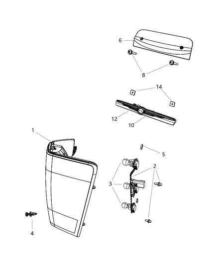 2007 Chrysler Aspen Lamps - Rear End Diagram