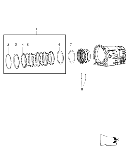 2012 Jeep Grand Cherokee B2 Clutch Assembly Diagram 1