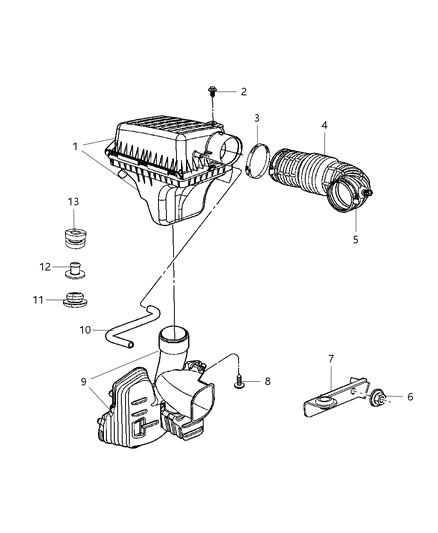 2010 Dodge Charger Air Cleaner Diagram 2